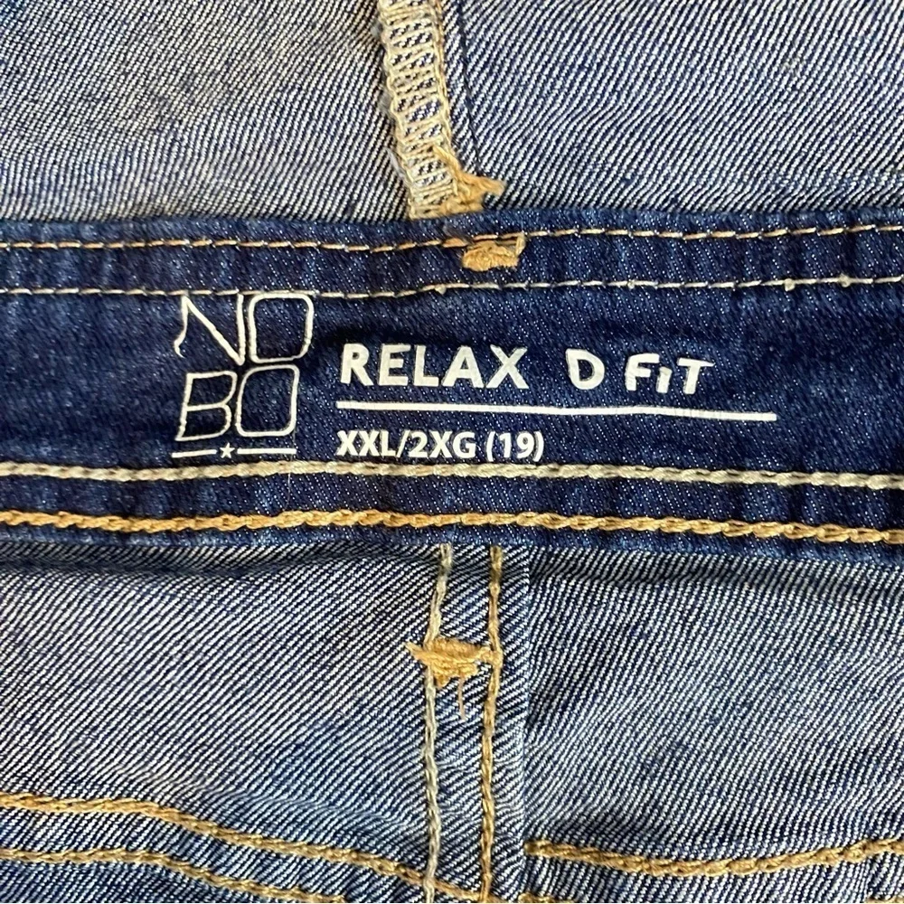NOBO Junior 19 XXL Relaxed Fit Denim Overalls denim jean cotton stretch shortall